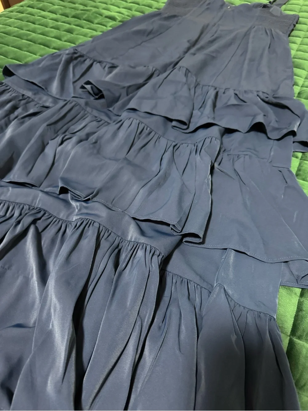 Abercrombie & Fitch Navy Tiered Maxi Dress